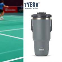 TYESO 1050ml (35 Oz) Vacuum Insulated Water Bottle With Handle, Stainless Steel Coffee Mug With Leak-Proof Lid And Straw. 100% Leak-Proof, Keeps Drinks Hot/Cold For 24 Hours Or Hot For 10 Hours. Suitable For Water, Iced Tea, Coffee, Smoothies And Other Beverages. Available In Various Colors. The Perfect Choice For Festive Or Birthday Gifts. - Xám - Xem 8