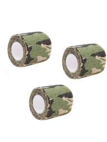 3Rolls Elastic Bandage Tape With Camo Patterns, Self-Adhesive Stretchable Sports And Pet Wrap, Durable Non-Woven Fabric For Gym - Multicolor - View 11
