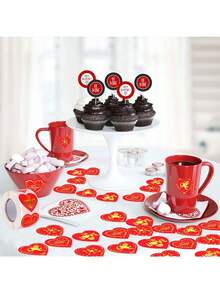 500 piezas/Rollo Pegatinas de corazón dorado con dibujos, Corazón de 1 pulgada con 4 patrones, Regalos hechos a mano con sobres rojos y dorados de Cupido, Pegatinas decorativas DIY para Año Nuevo, Día de San Valentín, Decoración de vacaciones, Boda, Suministros para el aula, Sello de pegatina de PVC