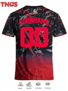 Áo nỉ thể thao cá nhân hóa Áo bóng đá tự làm, Có thể in tên và số, Có sẵn tên đội, Áo bóng đá Brazil dành cho nam/thiếu niên và áo thể thao ngoài trời tay ngắn, Đồ thể thao cổ tròn thoải mái, Có thiết kế họa tiết da báo, Thích hợp cho các trận đấu bóng đá, tập thể dục, chạy bộ và đi bộ đường dài, Món quà hoàn hảo cho nam giới, cầu thủ và những người đam mê bóng đá - Đỏ - Xem 4