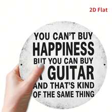 2D Flat, 2D Flat Printing, Pair Of Guitars Bought For Joyful Similarity, Metal Plate Design, Suitable For Home, Office, Bedroom Decoration, Coffee Shop Decoration, Garage Decoration, Etc.Holiday Gift, 20 * 20cm/.8 *.8in, Perfect For Room Decoration - 圖片色 - 查看 4