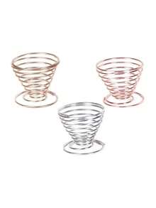 1/2 piezas Soporte de acero inoxidable creativo para secar esponjas de maquillaje, herramienta de belleza simple para almacenar y organizar las borlas cosméticas - Multicolor - Ver 1