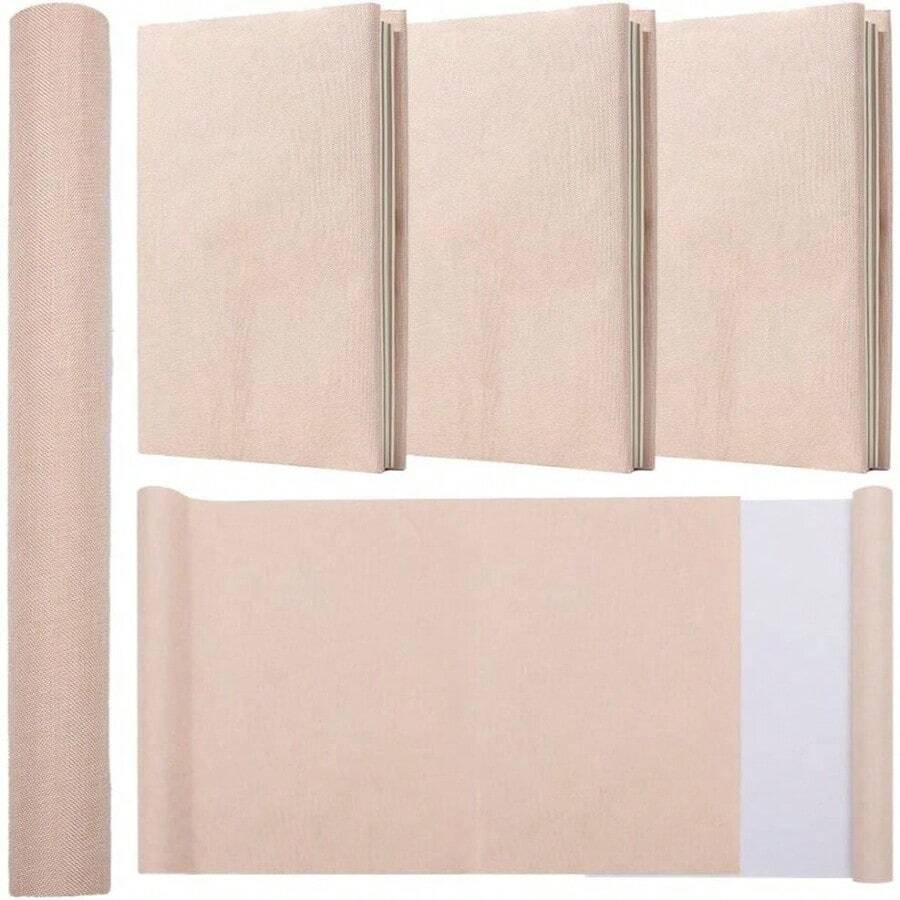 51x 11.8 Linen Book Cloth Pink Book Binding A4 - A8 Fabric Surface Paper Backed Bookcover Album Scrapbooking Archival Covering Protector Bookcloth Bookbinding Supplies - 裸粉色 - 查看 1
