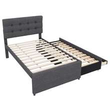 Bed Frames - Gray + Linen + 90cm*200cm - View 4