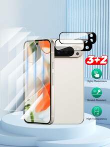 3pcs HD, Anti-Scratch, Anti-Oil Coated Screen Protector + 2pcs Camera Lens Protector For Google Pixel 9/9Pro/9Pro XL/9 Pro Fold/6/Pixel 7/Pixel 7a/Pixel 8/Pixel 8 Pro Screen Protection Essentials, Applicable To Daily Shield, Office, Home Daily Shield Office Home Phone Screen Protector Phone Accessories Waterproof Shockproof Anti-Fall Scratch Resistant - Clear - View 22