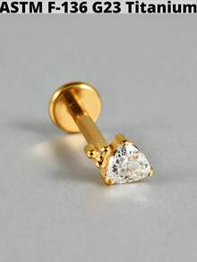 1PC G23 Titanium Cz Butterfly Lip Studs 16G Internal Thread Snake/Flower Ear Helix Tragus Cartilage Earrings Body Piercing Jewelry - As Shown - View 28