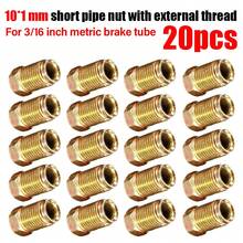 20Pcs High Quality Copper Male Short Brake Pipe Screw Nuts For 3/16 Inch Metric Braking Tubes 10mm X 1mm