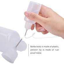 1/3pcs Precision Tip Glue Bottles, Plastic Dropper Bottles With Needle Tip Caps, Refillable And Easy To Squeeze, Suitable For Small Bonding Delicate Projects, Paper Craft DIY Handwork (30/50ml), Durable And Stylish
