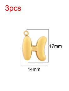 3件套不锈钢A-Z字母吊坠，共26个字母，适用于DIY珠宝制作材料和配件 - 3件字母 - 查看 39