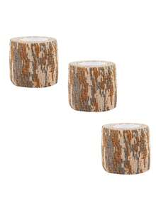 3Rolls Elastic Bandage Tape With Camo Patterns, Self-Adhesive Stretchable Sports And Pet Wrap, Durable Non-Woven Fabric For Gym - Multicolor - View 9