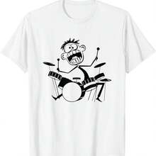 Camiseta divertida de baterista.JPG220g WoM-en's 100% Cotton T-Shirt - Feminine and Comfortable FiT-Suitable for all people, whether woM-en or M-enhigh-quality durable fabric suitable for all seans,ft to the touch but built to lastBreathabletops woM.en fall outfiT.S for woM.en vaC.Ation outfiT.S woM.en halloween costume - Blanco - Ver 1