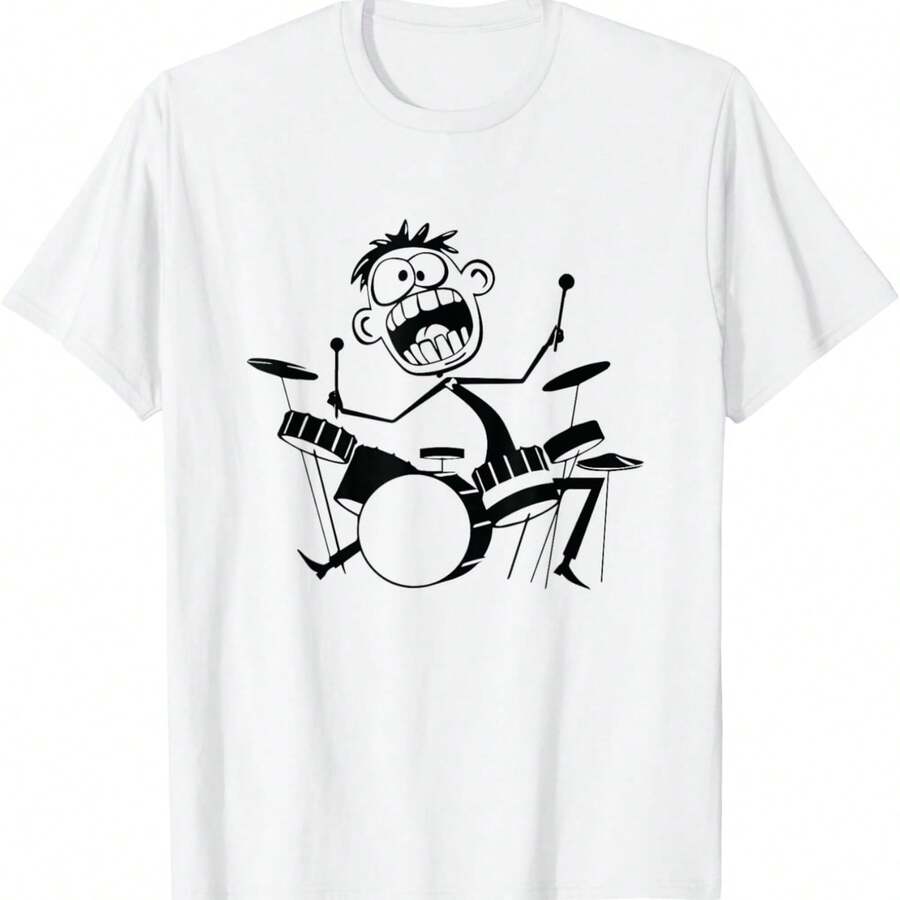Camiseta divertida de baterista.JPG220g WoM-en's 100% Cotton T-Shirt - Feminine and Comfortable FiT-Suitable for all people, whether woM-en or M-enhigh-quality durable fabric suitable for all seans,ft to the touch but built to lastBreathabletops woM.en fall outfiT.S for woM.en vaC.Ation outfiT.S woM.en halloween costume - Blanco - Ver 1