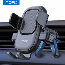 TOPK Car Phone Holder Mount, TOPK [ Upgrade Auto Locking] Universal Phone Holder With Hook Clip For Car Air Vent Compatible With IPhone Android Cell Phones - B - View 12