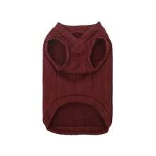 1pc Thick Soft Comfortable V-Neck Vest For Small/Medium Dogs & Cats, Suitable For Autumn/Winter Pet Clothing - Burgundy - View 7