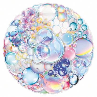 50pcs Transparent Bubble Stickers, Colorful Ocean Stickers, Waterproof PET Stickers Suitable For Water Bottles, Computers, Laptops, Phones, Luggage, Notebooks, Refrigerators