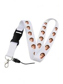 1pc Customized Photo Lanyard - Personalized Portrait Printed Neck Strap, 5 Color Options, Soft & Durable Material, Suitable For Daily Use, Perfect For Holding Phone, ID Card, Keys, Access Card, USB, Camera, Name Tag, Etc. - Multicolor - View 6