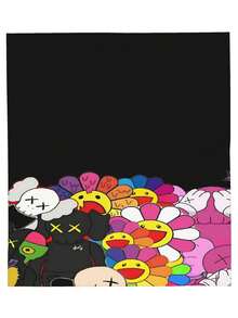 Kawss Merch Kawaii Kaw Blanket For Men Women Warm Cozy Fluffy Throw Blankets For Bed - 黑色 - 查看 1