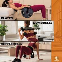 DANI11 Dumbbell Hip Thrust Belt With Magnetic Towel Combo - Hip Thrust Machine - Booty Trainer For Gym And Home Excercises - Dumbbell Combo - 白色 - 查看 2
