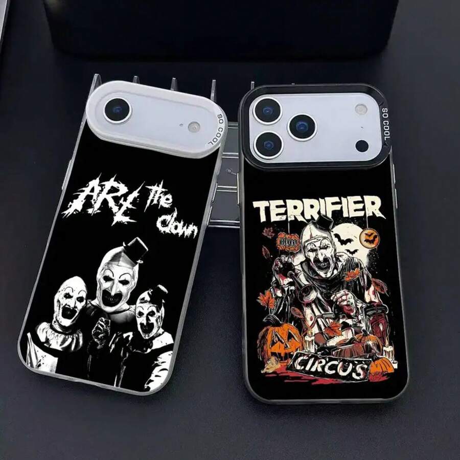 Funda de teléfono de la película T-Terrifier 2 3 H-Horror Clown para 11 12 13 14 15 16 17Pro Max Plus, protector de teléfono con revestimiento - Z7 - Ver 1