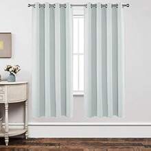 Joydeco - Juego de 2 Cortinas Opacas de 95 Pulgadas de Largo, Cortinas largas con Aislamiento térmico y Cortinas, 2 Cortinas de Color Burg, oscurecimiento de la habitación con Ojales para Sala de(Blanco grisáceo 132.1An x 182.9Al cm (1 Paneles)) - Multicolor - Ver 1