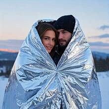 2/4/6 piezas Mantas térmicas de emergencia extra grandes, a prueba de viento, impermeables, resistentes al frío, de 210*130cm - Hechas de lámina de aluminio ligera con capa de aislamiento gruesa, adecuadas para supervivencia en clima frío extremo, portátiles y convenientes, ideales para camping al aire libre, senderismo, trekking, viajes familiares y refugio en clima frío. - Multicolor - Ver 4