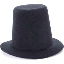 TYUI Lawliet Mini Top Tall Hat Fascinator Base Alligator Clips Millinery Craft A006 - Black - View 3