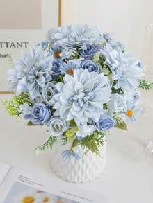 1PC Artificial Rose Dahlia Fake Flowers For Home Decor, Wedding Decor, Wedding Table Decorations, Spring Home Decor, Room Decor, Balcony Decor, Kitchen Decor, Dining Room, Bedroom Accessories, Living Room Decor, Party Decorations, Bride Holding Flower, Birthday Party, Wall Decor, House Decor, Birthday Gifts,Outdoor Garden Decor,Valentine's Day ﻿