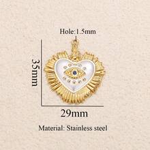 1pc Stainless Steel Fashion Charm Pendant Necklace Set With Strawberry, Spiral Coil, And Conch Shell Motifs DIY Jewelry Making Kit For Pendants, Earrings, And Necklaces Women's Stainless Steel Jewelry - 23 Pendants - View 8