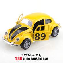 Modèle de voiture en alliage avec scarabée peint vintage, jouet de voiture classique rétro, ornement décoratif, petit cadeau, cadeau pour ami, passionné d'automobile, haute qualité - Multicolore - Voir 13