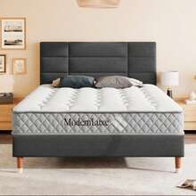 Bed Frames - Grey + Solid Wood + 140cm*200cm(2) - 查看 5