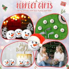 6pcs Christmas Snowman Golf Balls - Fun Design, White Rubber Golf Balls With Red Nose And Black Eyes, Great For Holiday Gifts, Home Decor And Practice, Golf Accessories, Amusing Design, Durable Structure - 6 - View 6