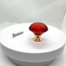 30mm Smooth Round Glass Cabinet Door Knobs/Pulls, Colorful Drawer Handles Suitable For Home, Cabinet, Drawers And Dresser, With Screws - Multicolor - View 45