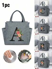 1个便携式午餐包，内衬离子箔，保鲜保温，加厚铝箔材质，保温野餐袋，适合工作、户外、野餐、露营、返校等场合。