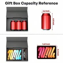 Black Gift Box 9.5x6x3'' Gift Boxes For Presents With Lids Magnetic Closure Rectangle Collapsible For Groomsman Proposal Box Wedding Christmas Halloween Birthday Gift Packging - Đen95x6x3Inch - Xem 3