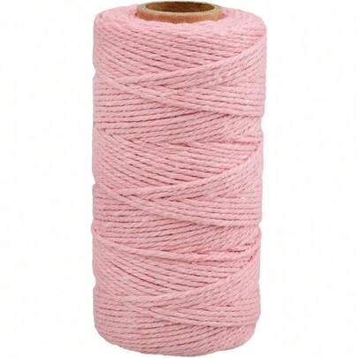 White String, Cotton Bakers Twine, 328 Feet 2MM Natural White Cotton String For Crafts, Gift Wrapping Twine, Home Decor, Gift Packaging