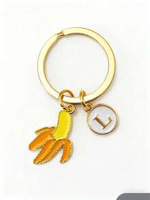 Personalized Banana Keychain Gift Pendant, Gift For Boys - Yellow - View 2