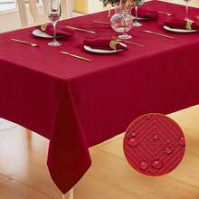 Kitchen Tablecloth - Burgundy Red + 304.8 X 91.4 cm (Rectangular) - View 2