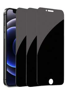 3 pièces Protecteurs d'écran en verre trempé anti-éblouissement compatibles avec les téléphones iPhone17 16 15 14 13 12 11 Pro Max XR X XS Max 7 8 Plus. Verre de protection anti-espion