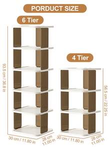 Shoe Rack For Closet, Space Saving Shoe Organizer, Sturdy Storage Shelf, Closet Organizers And Storage, Shoe Cabinet For Upright Or Upside Down, Large Space Fit All Shoe Sizes, Stackable Free Standing Shoe Rack For Entryway, Garage, Corridor, Apartment Essentials, Home Organization - White & Brown - View 5