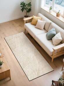[HOT!!!] 1pc Soft Rubber Kitchen Mat, 3.5mm Thick Kitchen Rug, Beige Striped Texture Pattern, Simple & Fashionable Style, Water-Absorbent Kitchen Mat, Can Be Trimmed To Fit Kitchen, Surface Fabric, Middle Sponge Layer, Bottom Rubber Layer, Suitable For Kitchen Rugs, Kitchen Decor, Wedding Decor, Home Decor, Bathroom Mats, Entryway Mats, Laundry Room Mats, Hallway Rugs, Living Room Mats, Etc. - Multicolor - View 7