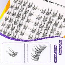 100 chiếc lông mi giả tự làm mềm mại tự nhiên, cong chữ C, mi riêng lẻ dùng để trang điểm hàng ngày, nối mi tự làm tại nhà - C - Xem 5