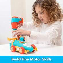 Educational Insights Design & Drill Bolt Buddies Race Car, juguete de taladro de construcción - Coche de carreras - Ver 3
