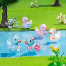 8/20/30/50个迷你树脂鸭，小动物，微型花卉鸭摆件，适用于家居装饰、微型花园、家居景观、水族箱工艺品、派对装饰（颜色随机） - 彩色 - 查看 3