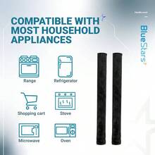 - Juego de 4 fundas para manijas de puerta de refrigerador, mantiene tus electrodomsticos limpios de manchas, goteos, manchas de alimentos, aceite, protector de decoracin para nevera, - Protección completa + black - - Ver 6