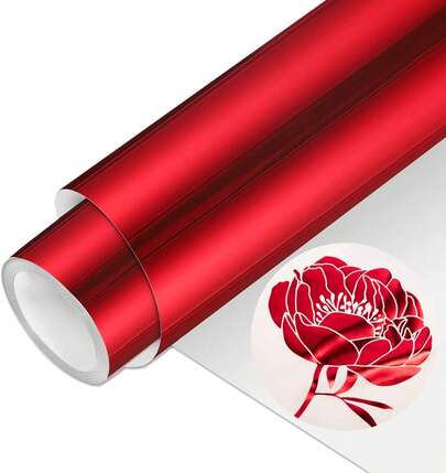 Create Magic! 12"X6ft Mirror Red Metallic Vinyl Roll For DIY Crafts