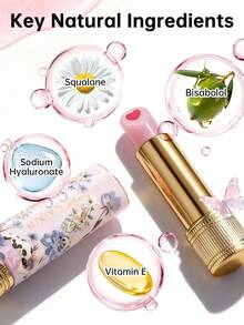CATKIN Whiffle Dance Heart-Core Glitter Tinted Lip Balm Lipstick, Shimmering Textured Moisturizing Lipstick For Daily Hydration & Stylish Look C02 Pink Sigh - C02 Thở dài màu hồng - Xem 7