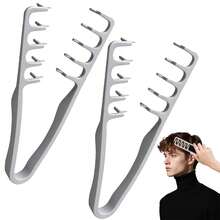 2pcs Textured Hair Brush, New Upgraded Volumizing Wide-Tooth Styling Comb, Fluffy Textured Root Volumizing Brush, Hair Volume Boosting Tool, Bangs Seam Styling Tool (Pink) - Multicolor - View 9