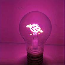 1pc Creative Bulb Lamp, Patterned Letter Bulb, Funny Bedside Atmosphere Light, Suitable For Bedroom & Living Room (USB Rechargeable) - Multicolor - View 12