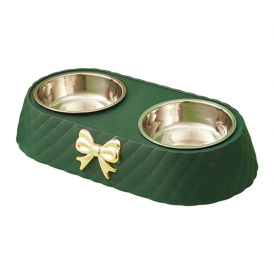 Pet Bowl Stainless Steel Dog Drinking And Food Bowl With Anti Slip Base, Suitable For Cats And Dogs - Army Green - View 1