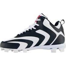 Rawlings Rookie Men's US 13 Black White Athletic Baseball Cleats UWU185 - 黑色 - 查看 2